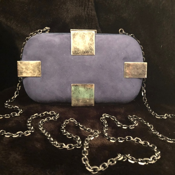 CORTO MOLTEDO SUSAN SHOCK Prussian Blue Clutch - Picture 1 of 8